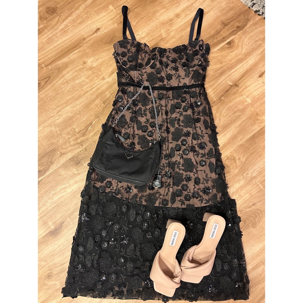 For Love & Lemons Beatrice Strappy Maxi Dress